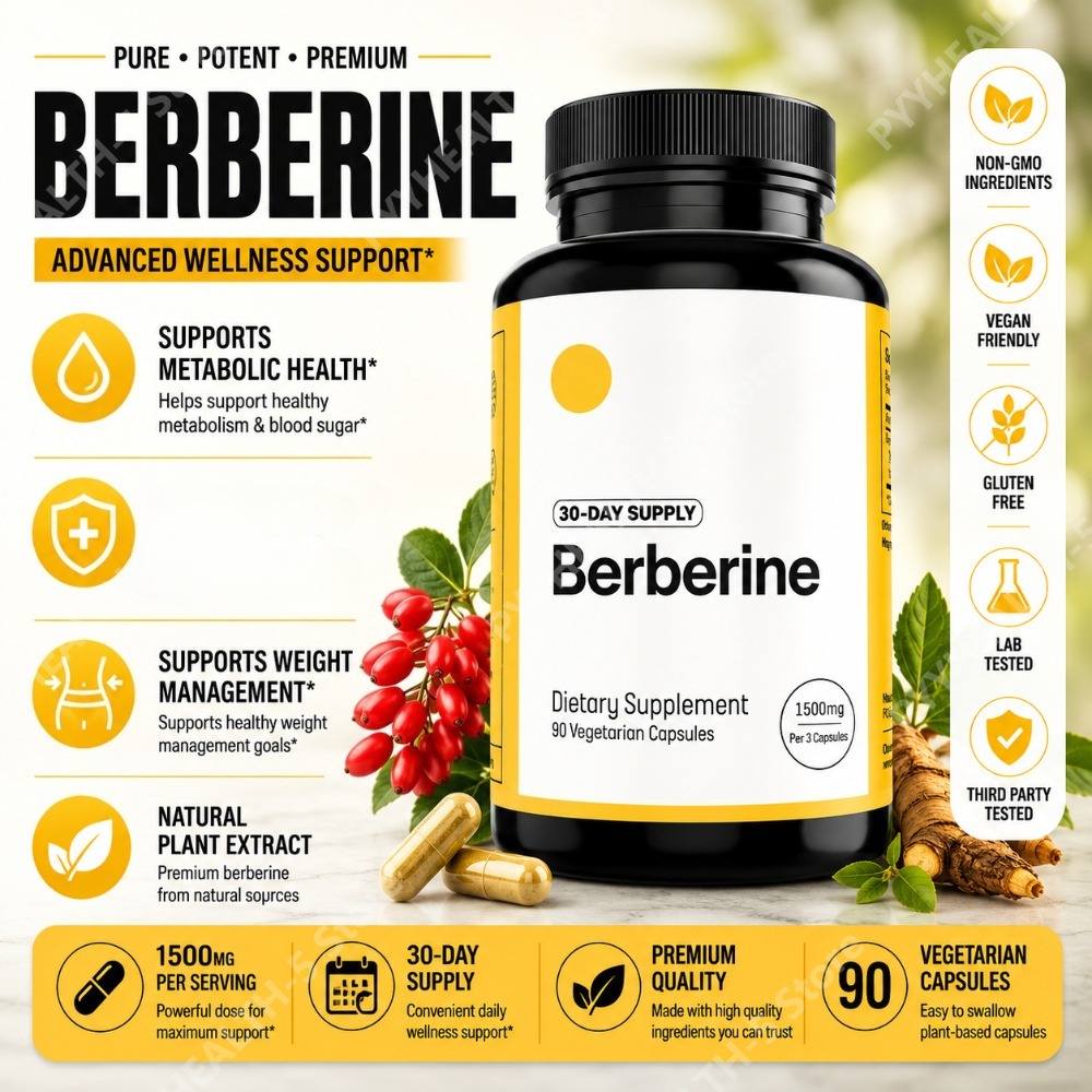 Berberine HCl Supplement 500mg - Berberine Hcl Capsule recension och pris