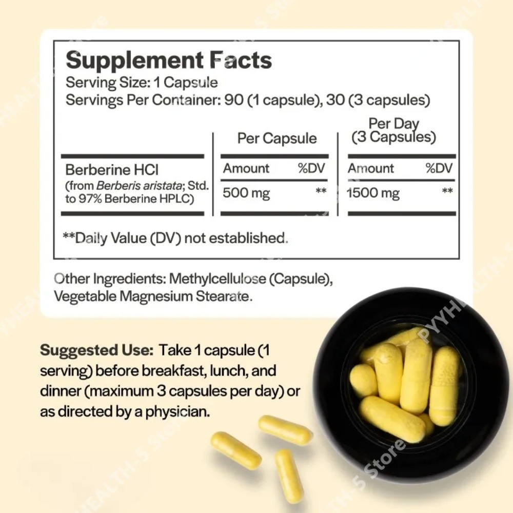 Berberine HCl Supplement 500mg - Berberine Hcl Capsule recension och pris