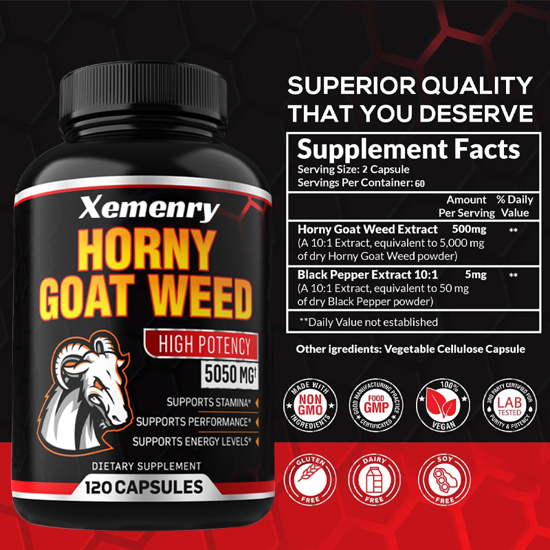 Men's Horny Goat Weed Capsules - Pre Workout Supplement recension och pris