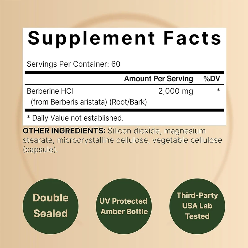 Berberine Supplement | 60 Vege - Berberine Hcl Capsule recension och pris
