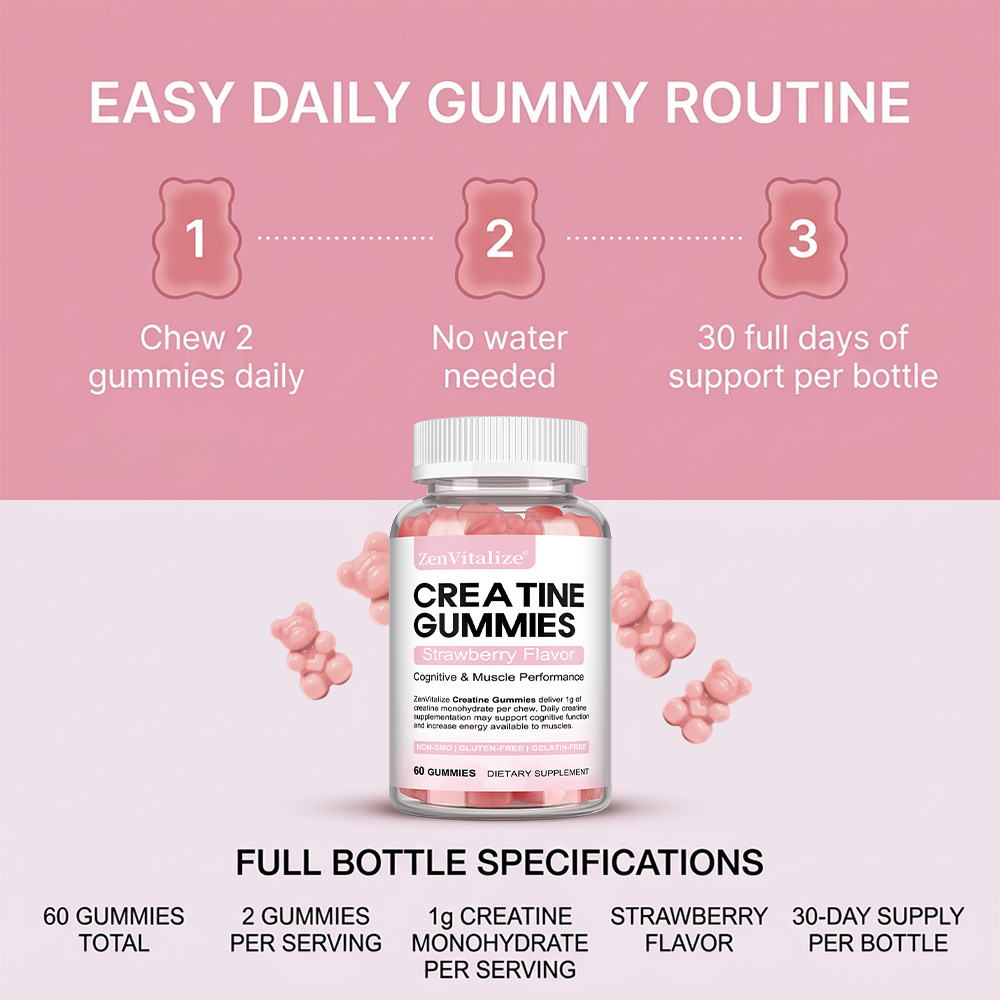 Creatine Gummies, Pre & Post W - Pre Workout Supplement recension och pris