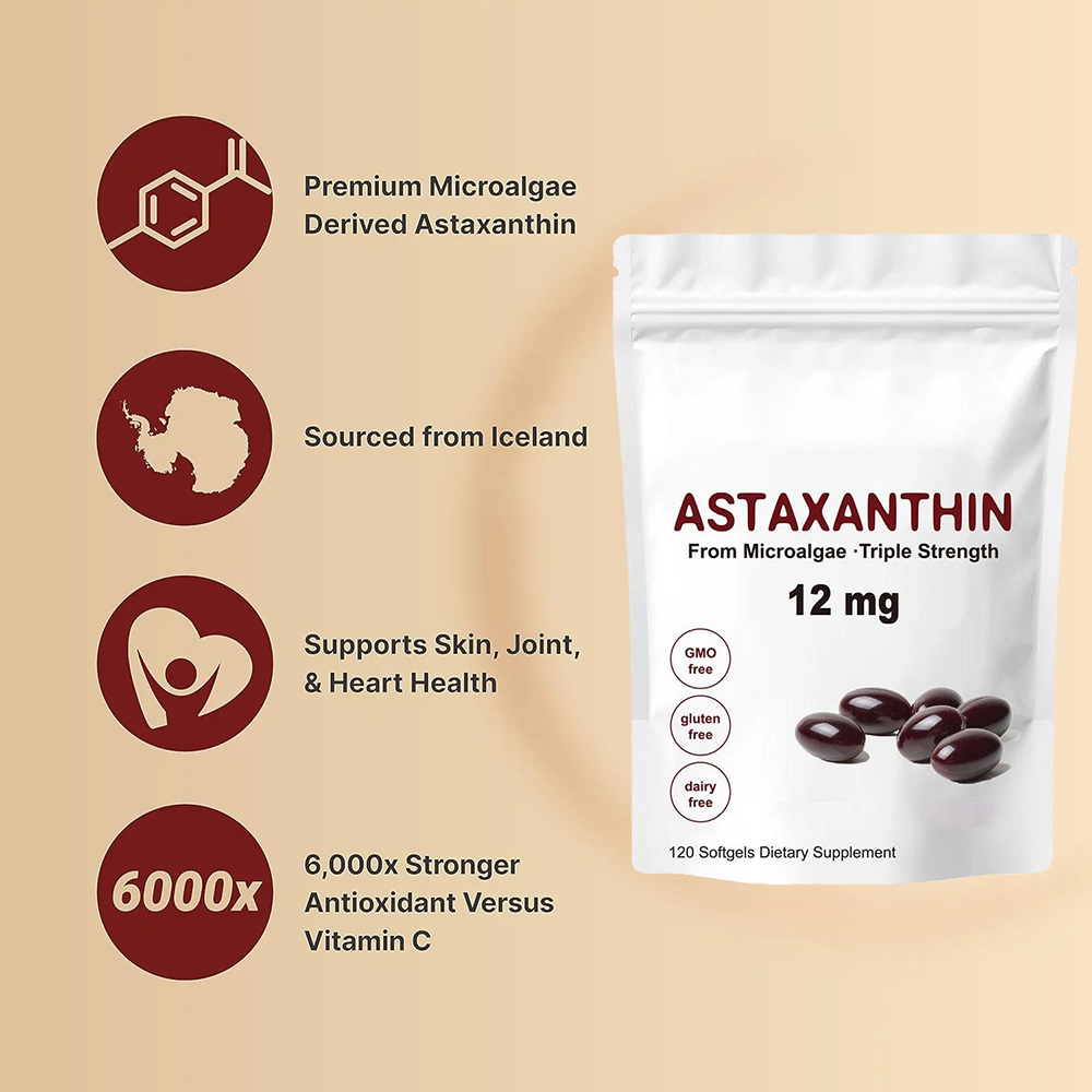 Astaxanthin 12mg Softgels - As - Pre Workout Supplement recension och pris