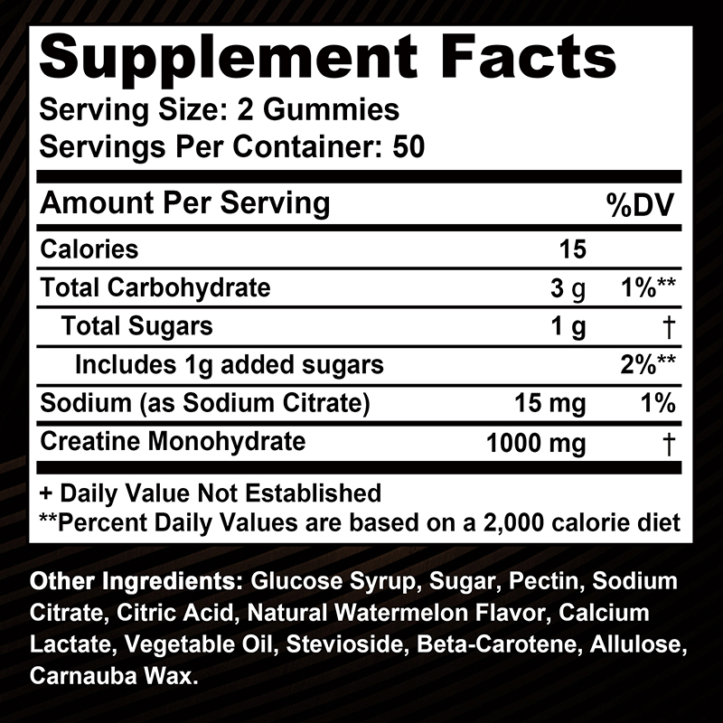 Creatine Monohydrate Gummies - - Pre Workout Supplement recension och pris