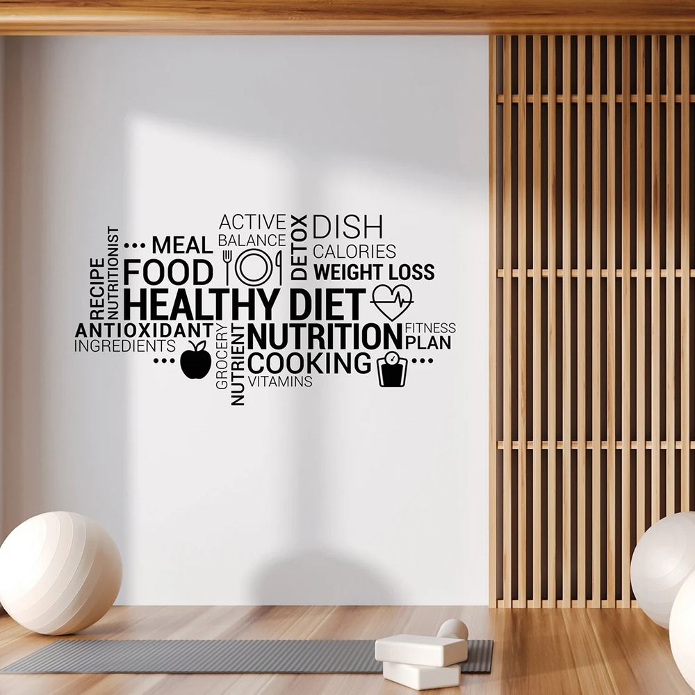 Inspiring Healthy Eating Vinyl - Nutrition Fitness Health recension och pris