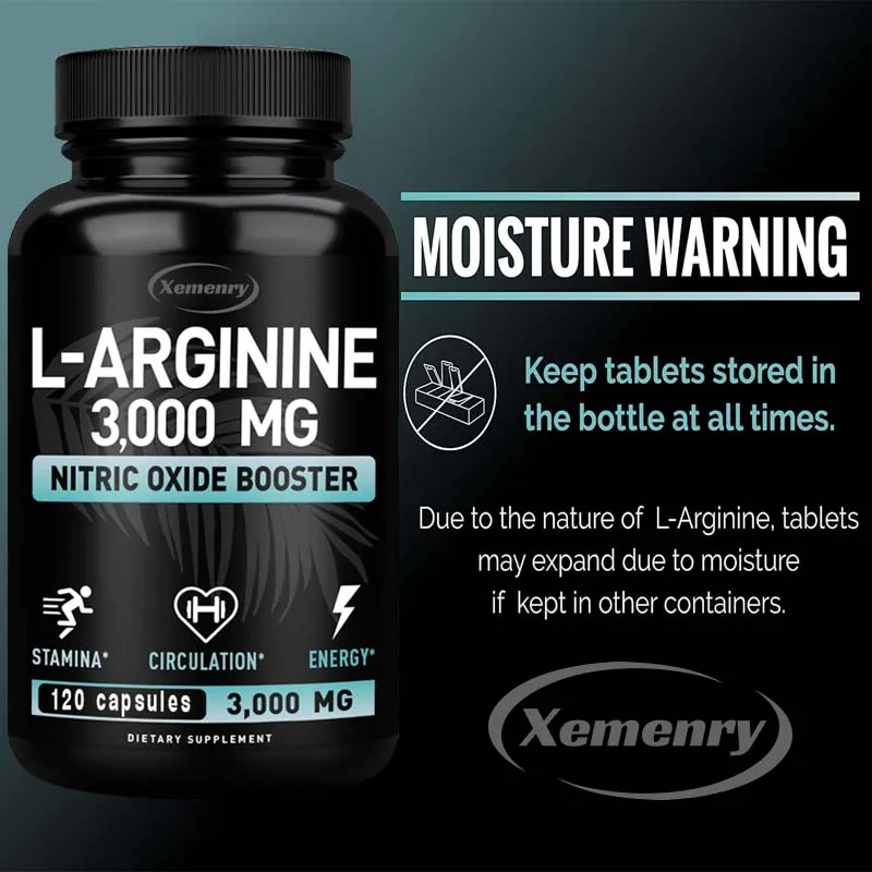 L-Arginine 3000mg - for Energy - Pre Workout Supplement recension och pris