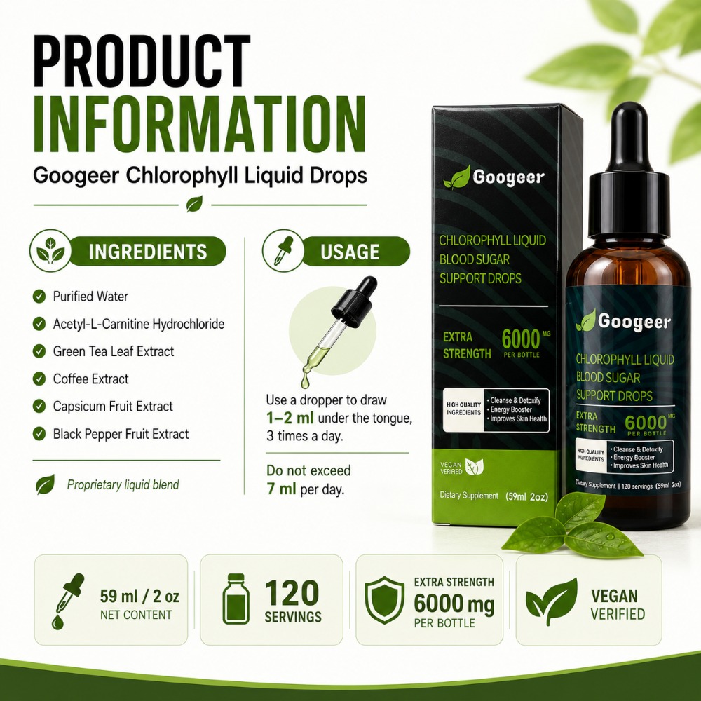 Googeer Chlorophyll Liquid Dro - L-Carnitine Liquid recension och pris